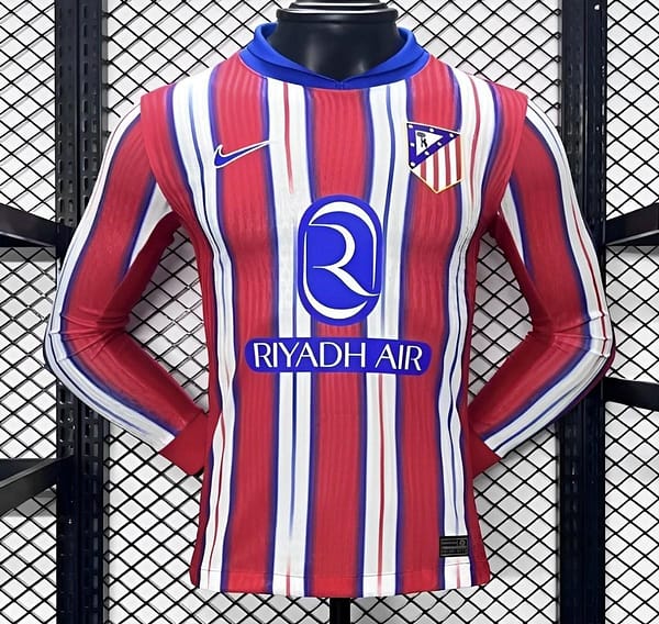 Player Version 24/25 Atletico Madrid Home Long Sleeve Jersey