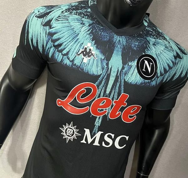 Player Version 20/21 Kappa X Marcelo Burlon Napoli Black Jersey - Image 5