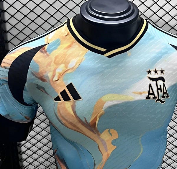 Player Version 2024 Japan Watercolor Painting Blue/Yellow Concept Jersey - Image 2