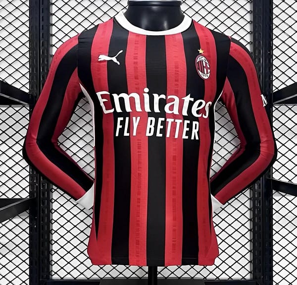 Player Version 24/25 AC Milan Home Long Sleeve Jersey