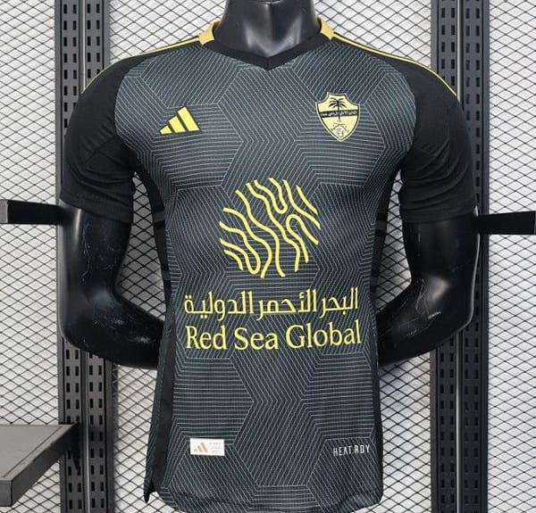 Player Version 25/26 Al-Ahli Saudi FC Black with Geometric Pattern Jersey