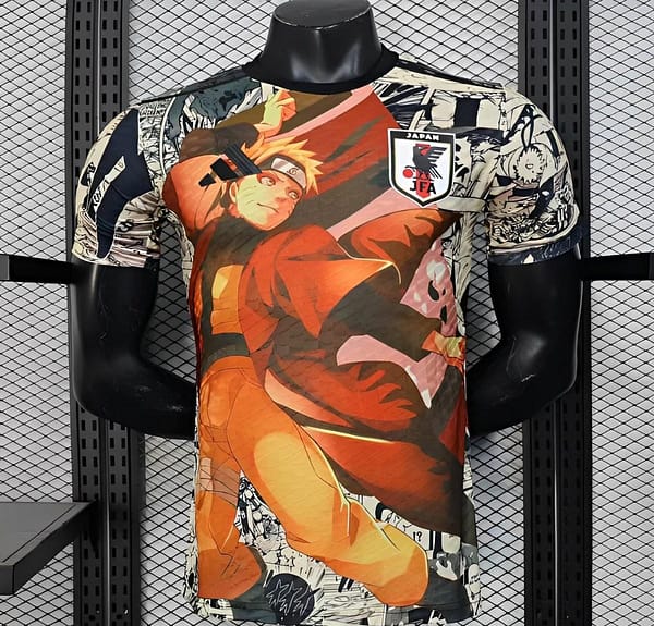 Player Version 2025 Japan White with Naruto Anime Character Graphic Jersey