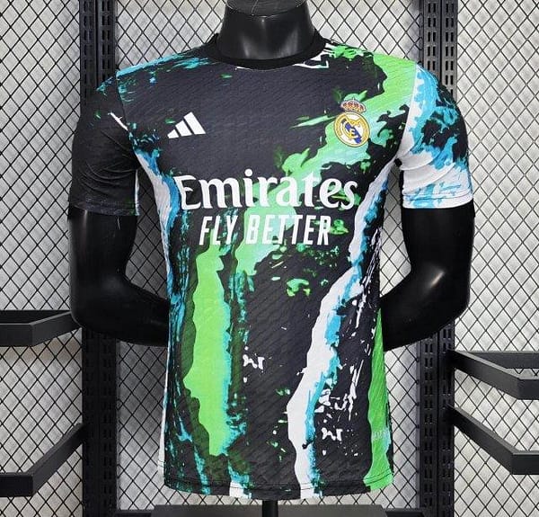 25/26 Player Version Real Madrid Black Splash Art Special Edition Jersey