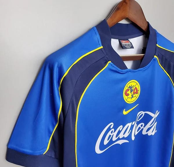 Retro 01/02 Club America Away Blue Jersey - Image 5