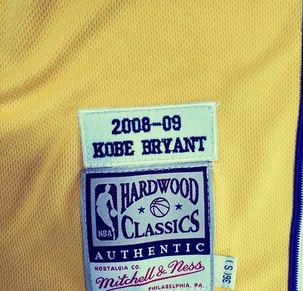 Men's Kobe Bryant Yellow Retro Classic Team Jersey - Image 5