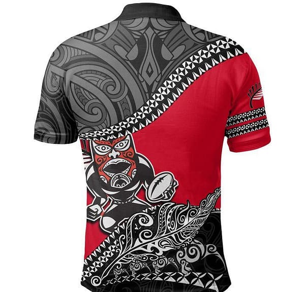Māori All Blacks 2020 Mens Football Polo Shirt - Image 2