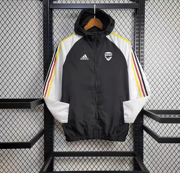 24/25 Arsenal Black/White Windbreaker