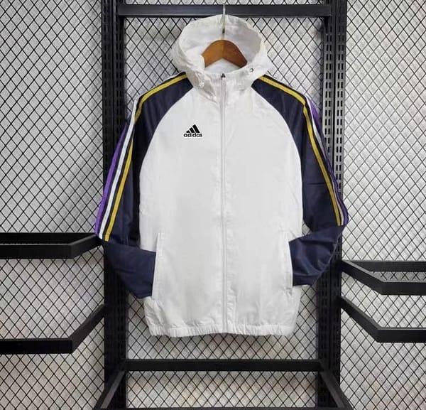24/25 Adidas White Windbreaker