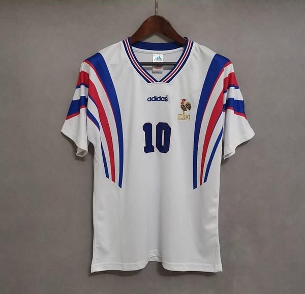 Retro 1996 France Away Soccer Jersey