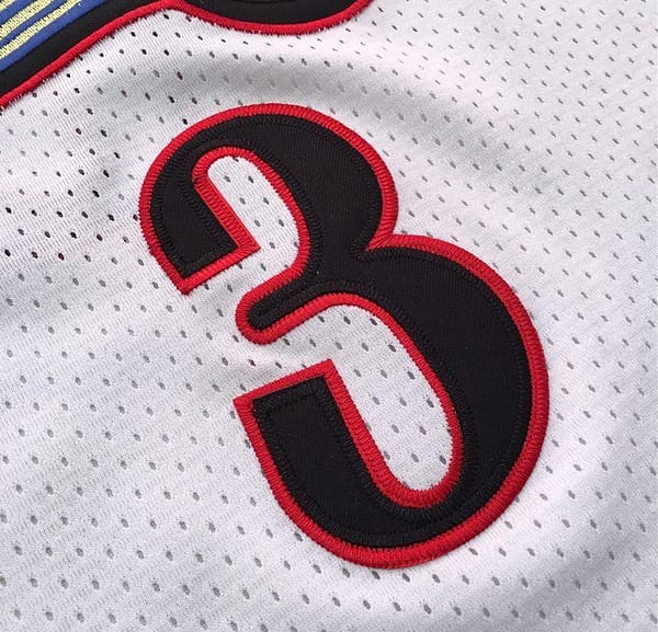 Men's Allen Iverson White Retro Classic Team Jersey - Image 7