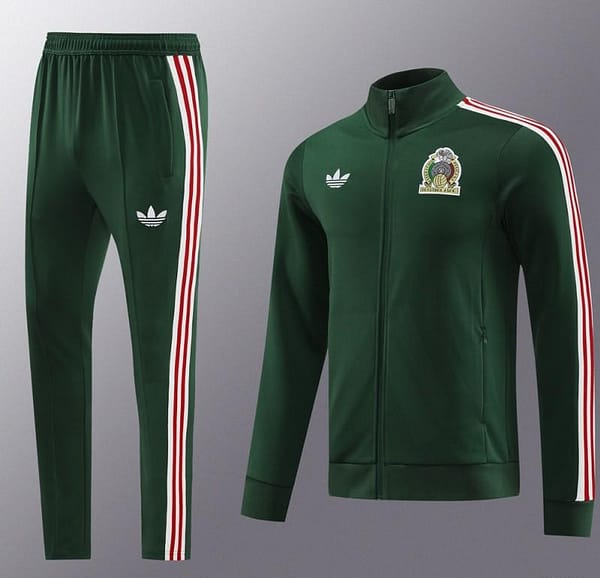 2024 Mexico Green Full Zipper Jacket +Long Pants - Image 13