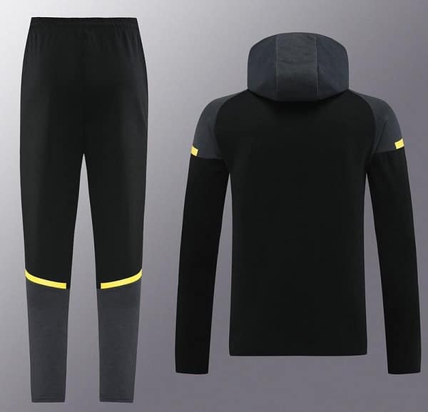 24/25 Borussia Dortmund Black Hoddie Full Zipper Jacket +Long Pants - Image 4