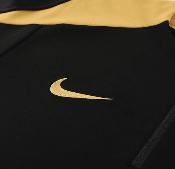 24/25 Nike Black/Golden Half Zipper Jacket+Long Pants - Image 3