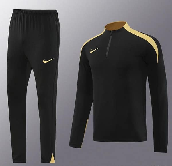 24/25 Nike Black/Golden Half Zipper Jacket+Long Pants - Image 19
