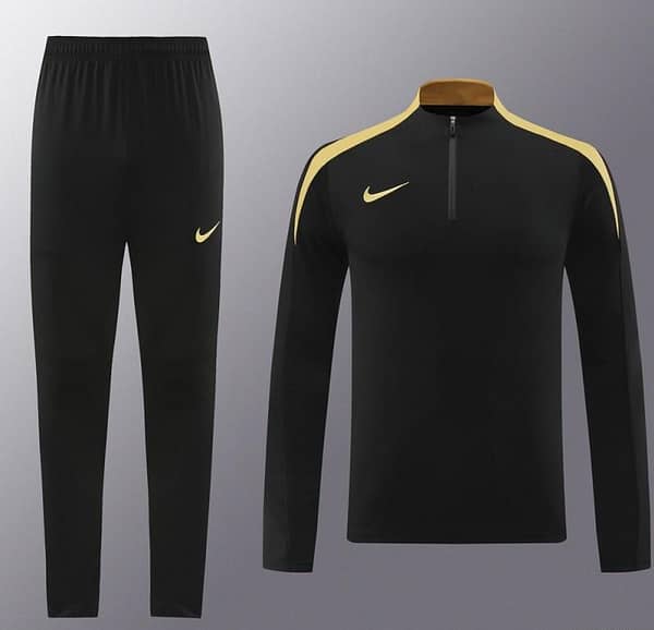 24/25 Nike Black/Golden Half Zipper Jacket+Long Pants - Image 20