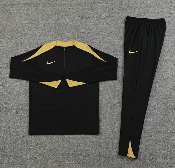 24/25 Nike Black/Golden Half Zipper Jacket+Long Pants - Image 22