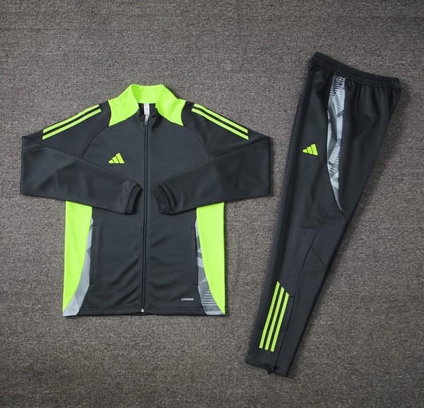 24/25 Adidas Grey/Green Full Zipper Jacket +Long Pants - Image 17