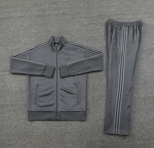24/25 Adidas Original Grey Full Zipper Jacket +Long Pants - Image 3