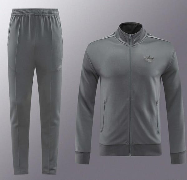 24/25 Adidas Original Grey Full Zipper Jacket +Long Pants - Image 18
