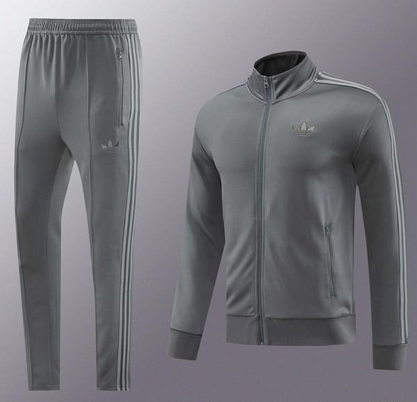 24/25 Adidas Original Grey Full Zipper Jacket +Long Pants - Image 22