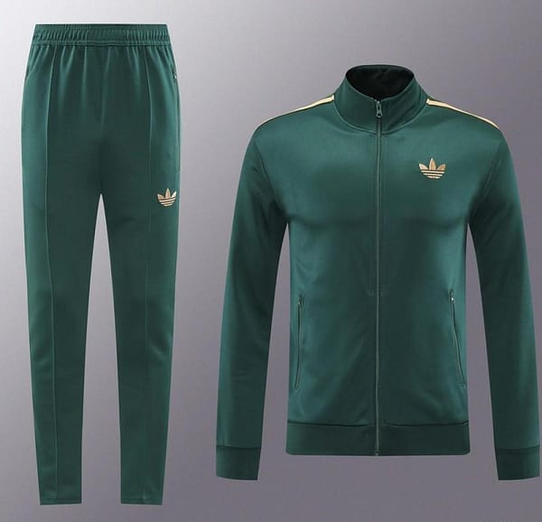 24/25 Adidas Original Green Full Zipper Jacket +Long Pants - Image 20