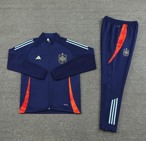 2024 Spain Navy Full Zipper Jacket +Long Pants - Image 20