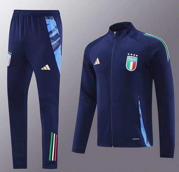 2024 Italy Navy Full Zipper Jacket +Long Pants - Image 18
