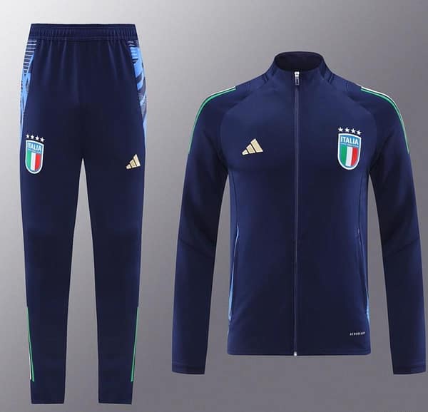 2024 Italy Navy Full Zipper Jacket +Long Pants - Image 19