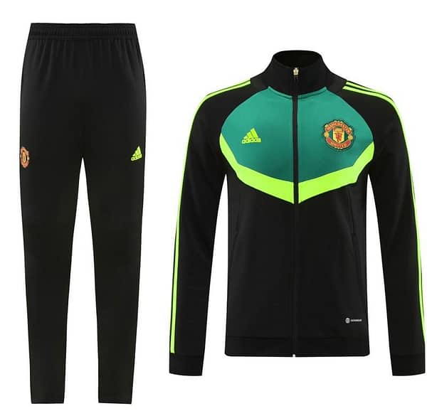 24/25 Manchester United Black/Green Full Zipper Jacket +Long Pants - Image 19