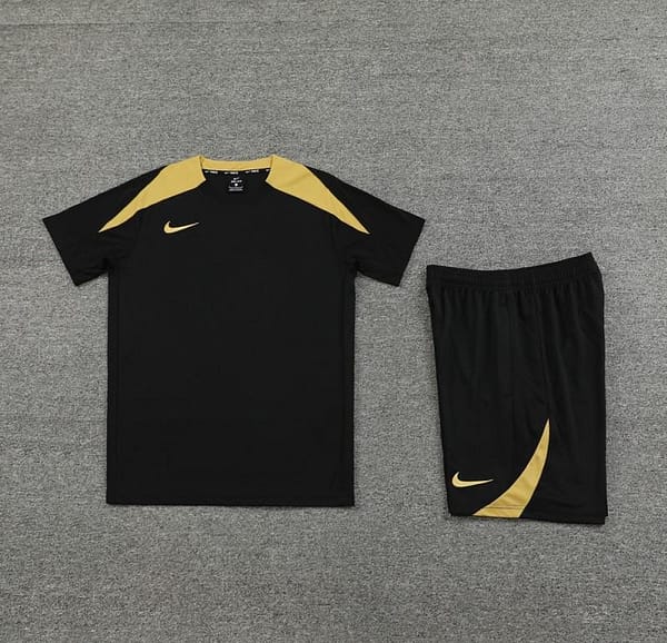 24/25 Nike Black/Golden Short Sleeve Jersey+Shorts - Image 10