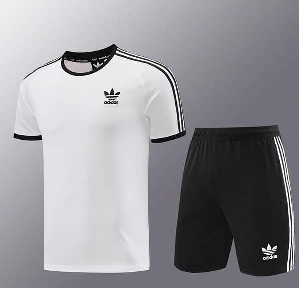 24/25 Adidas Original White Short Sleeve Jersey+Shorts - Image 14