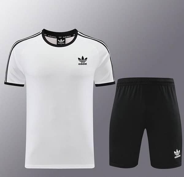 24/25 Adidas Original White Short Sleeve Jersey+Shorts - Image 15