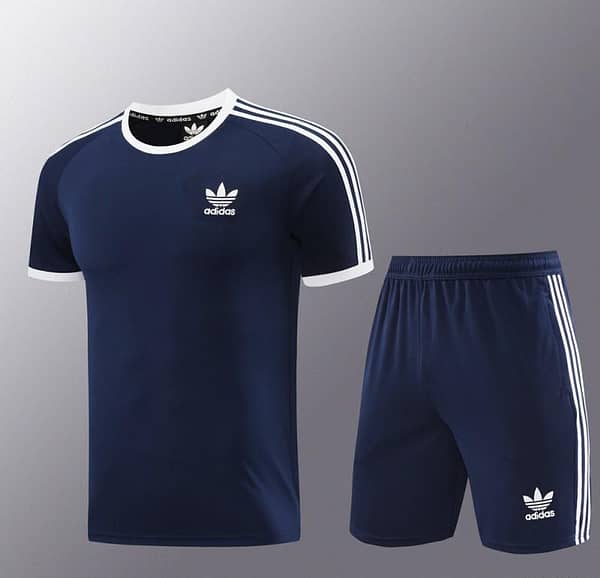 24/25 Adidas Original Navy Short Sleeve Jersey+Shorts - Image 14