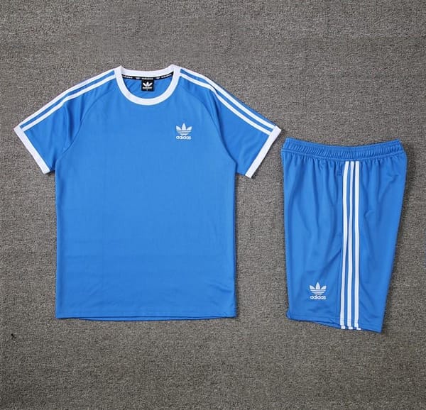 24/25 Adidas Original Blue Short Sleeve Jersey+Shorts - Image 17