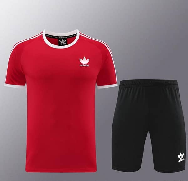 24/25 Adidas Original Red Short Sleeve Jersey+Shorts - Image 19