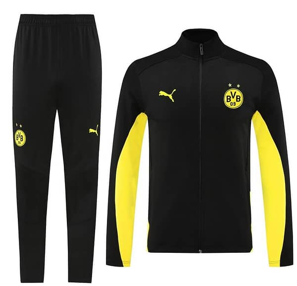 24/25 Borussia Dortmund Black/Yellow Full Zipper Jacket +Long Pants - Image 18