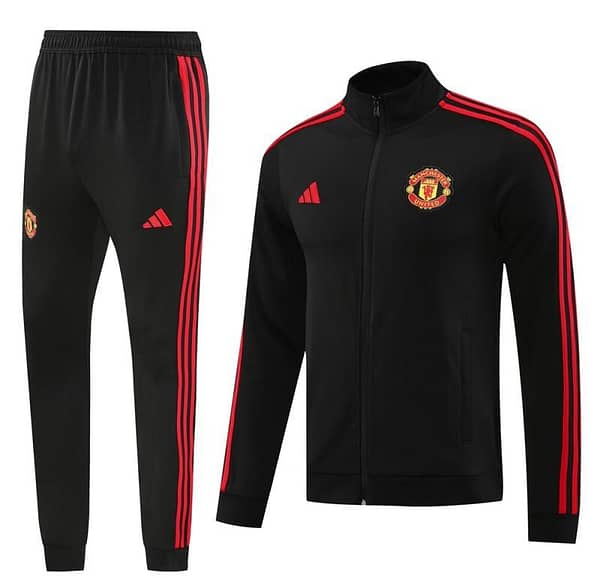 24/25 Manchester United Black Full Zipper Jacket +Long Pants
