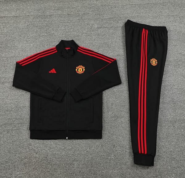 24/25 Manchester United Black Full Zipper Jacket +Long Pants - Image 12