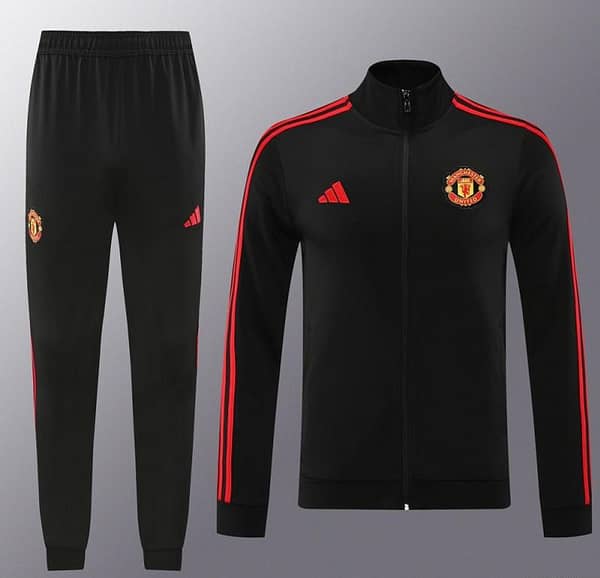 24/25 Manchester United Black Full Zipper Jacket +Long Pants - Image 16