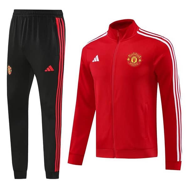 24/25 Manchester United Red Full Zipper Jacket +Long Pants