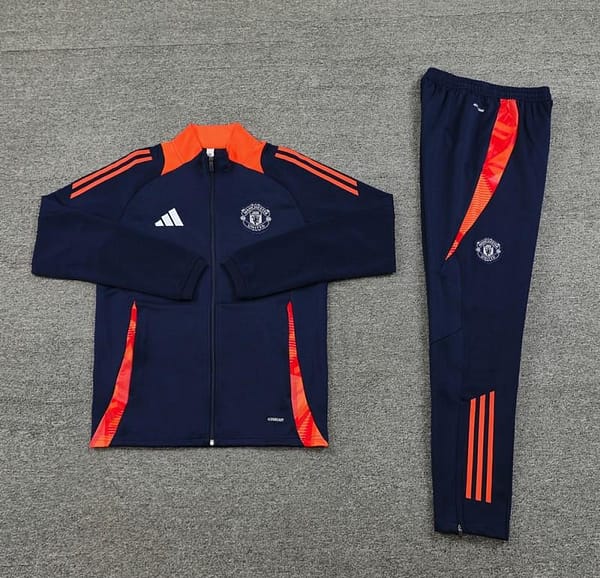 24/25 Manchester United Navy/Orange Full Zipper Jacket +Long Pants - Image 13
