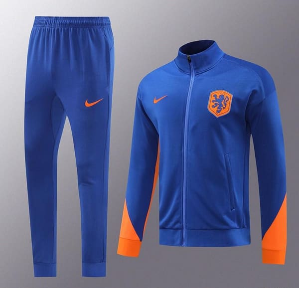 2024 Netherlands Blue Full Zipper Jacket +Long Pants - Image 10