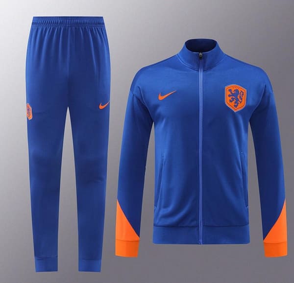 2024 Netherlands Blue Full Zipper Jacket +Long Pants - Image 11