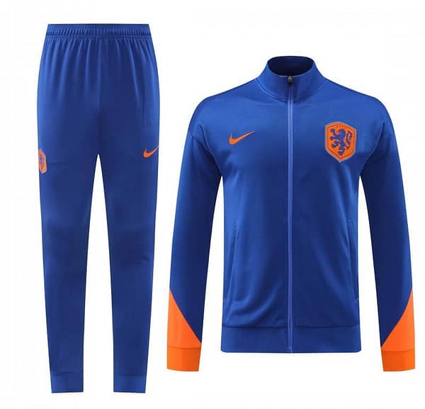 2024 Netherlands Blue Full Zipper Jacket +Long Pants - Image 12