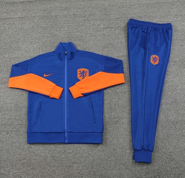 2024 Netherlands Blue Full Zipper Jacket +Long Pants - Image 22