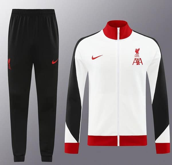 24/25 Liverpool White Full Zipper Jacket +Long Pants - Image 15