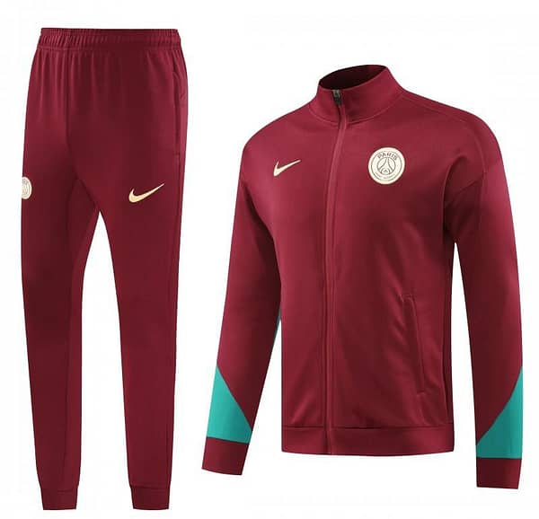 24/25 PSG Wine Full Zipper Jacket +Long Pants