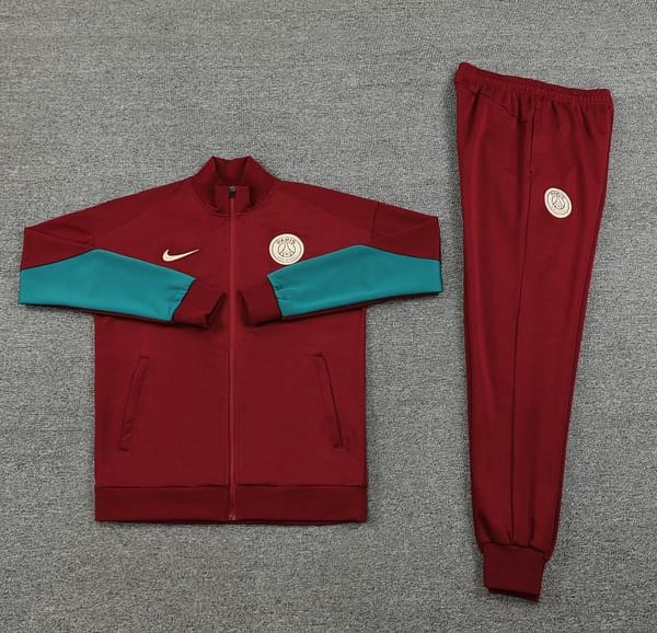 24/25 PSG Wine Full Zipper Jacket +Long Pants - Image 2