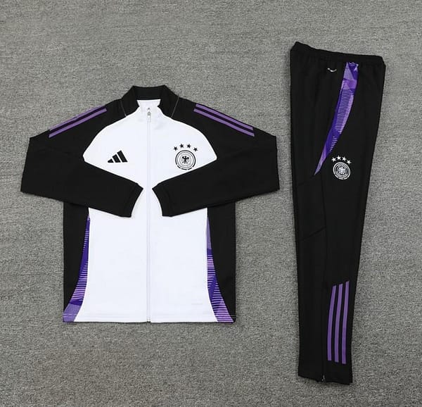 2024 Germany White/Black Full Zipper Jacket +Long Pants - Image 12