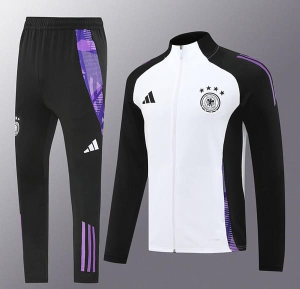 2024 Germany White/Black Full Zipper Jacket +Long Pants - Image 15